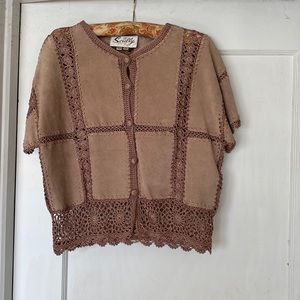 EUC SCULLY LEATHER TOP